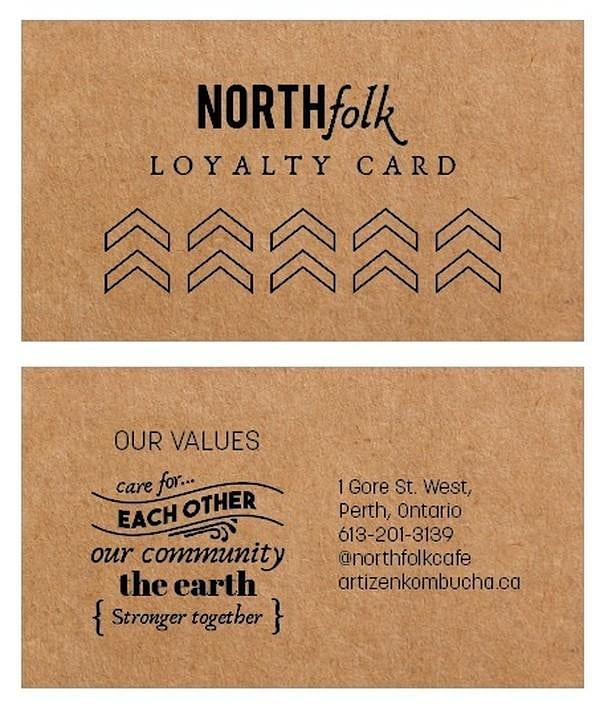 Loyalty cards for North Folk cafe